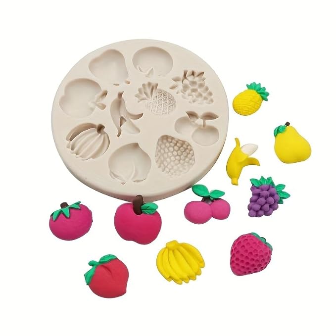 Mix Fruit Silicone Mould — for Resin, Wax & Clay