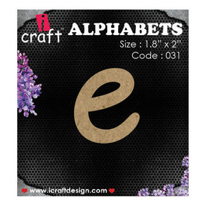 iCraft Wooden Alphabets-Lowercase E