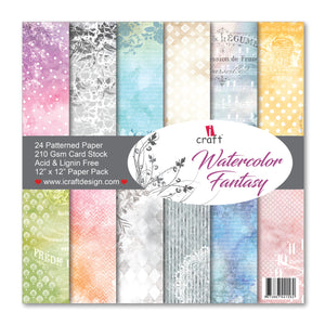 iCraft Pattern Paper- Watercolor Fantasy