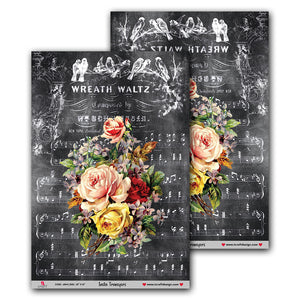 iCraft Water Transfer Stickers- Best use for Resin, Fabric, Plastic, MDF & Glass - Decorative Decals in Floral, Quotes & More (10" x 15")-6014