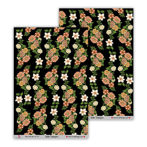 iCraft Water Transfer Stickers- Best use for Resin, Fabric, Plastic, MDF & Glass - Decorative Decals in Floral, Quotes & More (10" x 15")-6021