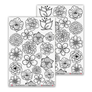 iCraft Water Transfer Stickers- Best use for Resin, Fabric, Plastic, MDF & Glass - Decorative Decals in Floral, Quotes & More (10" x 15")-6023