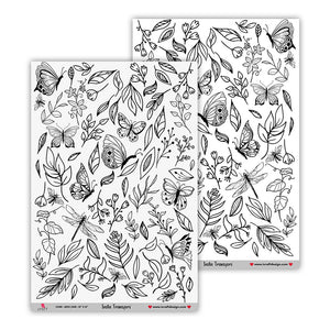 iCraft Water Transfer Stickers- Best use for Resin, Fabric, Plastic, MDF & Glass - Decorative Decals in Floral, Quotes & More (10" x 15")-6025