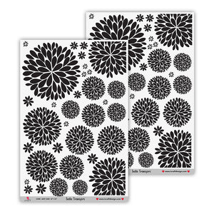 iCraft Water Transfer Stickers- Best use for Resin, Fabric, Plastic, MDF & Glass - Decorative Decals in Floral, Quotes & More (10" x 15")-6027