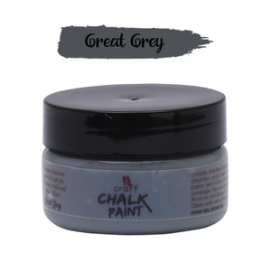 iCraft Premium Chalk Paint - Smooth, Creamy & Non-Toxic - Ideal for DIY & Resin Projects-50ml Great Grey