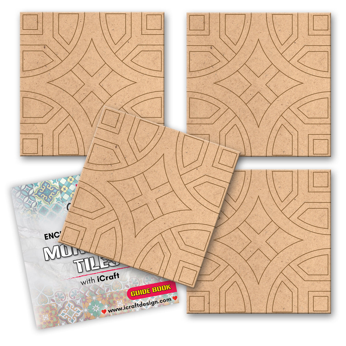 iCraft Moroccan Tiles-3"x 3"-666