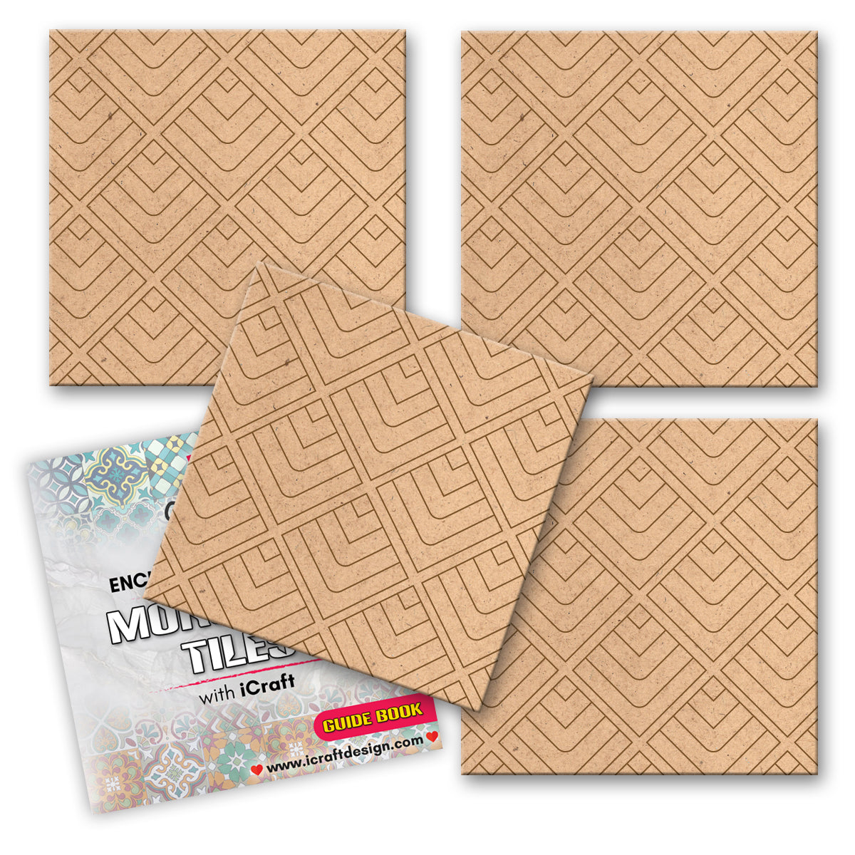 iCraft Moroccan Tiles-3"x 3"-673