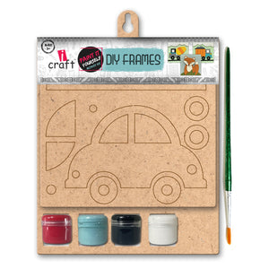 iCraft DIY Frame - Home Decor Art Kit for Kids - Car