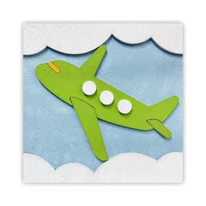 iCraft DIY Frame - Home Decor Art Kit for Kids - Airplane