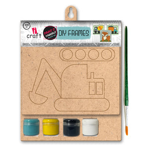 iCraft DIY Frame - Home Decor Art Kit for Kids - Excavator