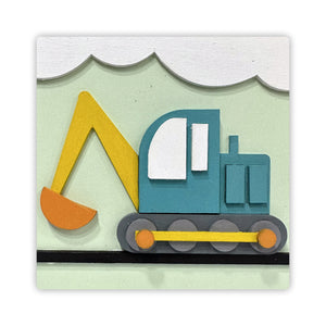 iCraft DIY Frame - Home Decor Art Kit for Kids - Excavator