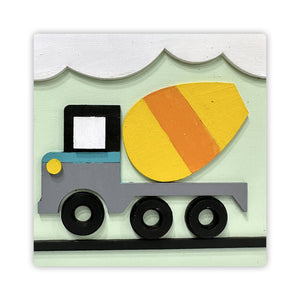 iCraft DIY Frame - Home Decor Art Kit for Kids - Cement Truck