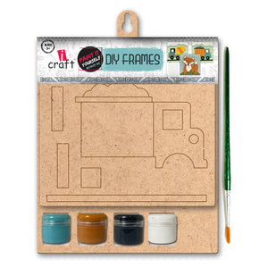 iCraft DIY Frame - Home Decor Art Kit for Kids -Dump Truck