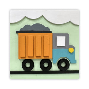 iCraft DIY Frame - Home Decor Art Kit for Kids -Dump Truck