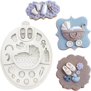 Baby Cart Silicone Mould — for Resin, Wax & Clay