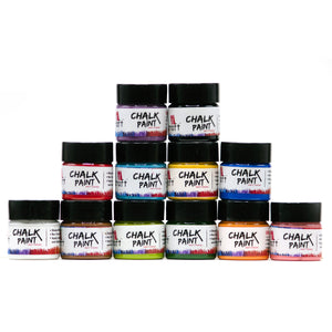 iCraft Starter Pack Chalk Paint, Home Decor Chalk Paint 20ml Set Of 12 Colours . Non Toxic, Eco Friendly Paint gives Chalky and Matte Finish.