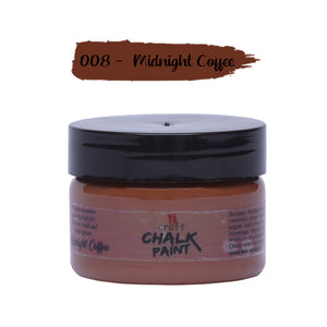 iCraft Premium Chalk Paint - Smooth, Creamy & Non-Toxic - Ideal for DIY & Resin Projects-50ml Midnight Coffee