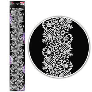 iCraft Multi-Surface Stencils - Perfect for Walls, DIY & Resin Art Projects | Reusable |Border Stencil-8002