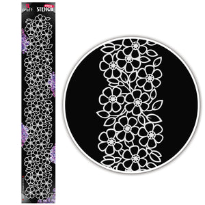 iCraft Multi-Surface Stencils - Perfect for Walls, DIY & Resin Art Projects | Reusable |Border Stencil-8005