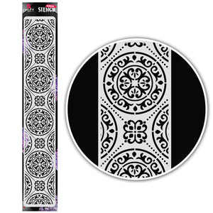 iCraft Multi-Surface Stencils - Perfect for Walls, DIY & Resin Art Projects | Reusable |Border Stencil-8010