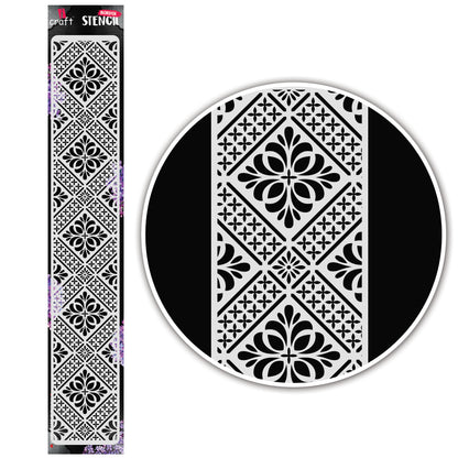 iCraft Multi-Surface Stencils - Perfect for Walls, DIY & Resin Art Projects | Reusable |Border Stencil-8011