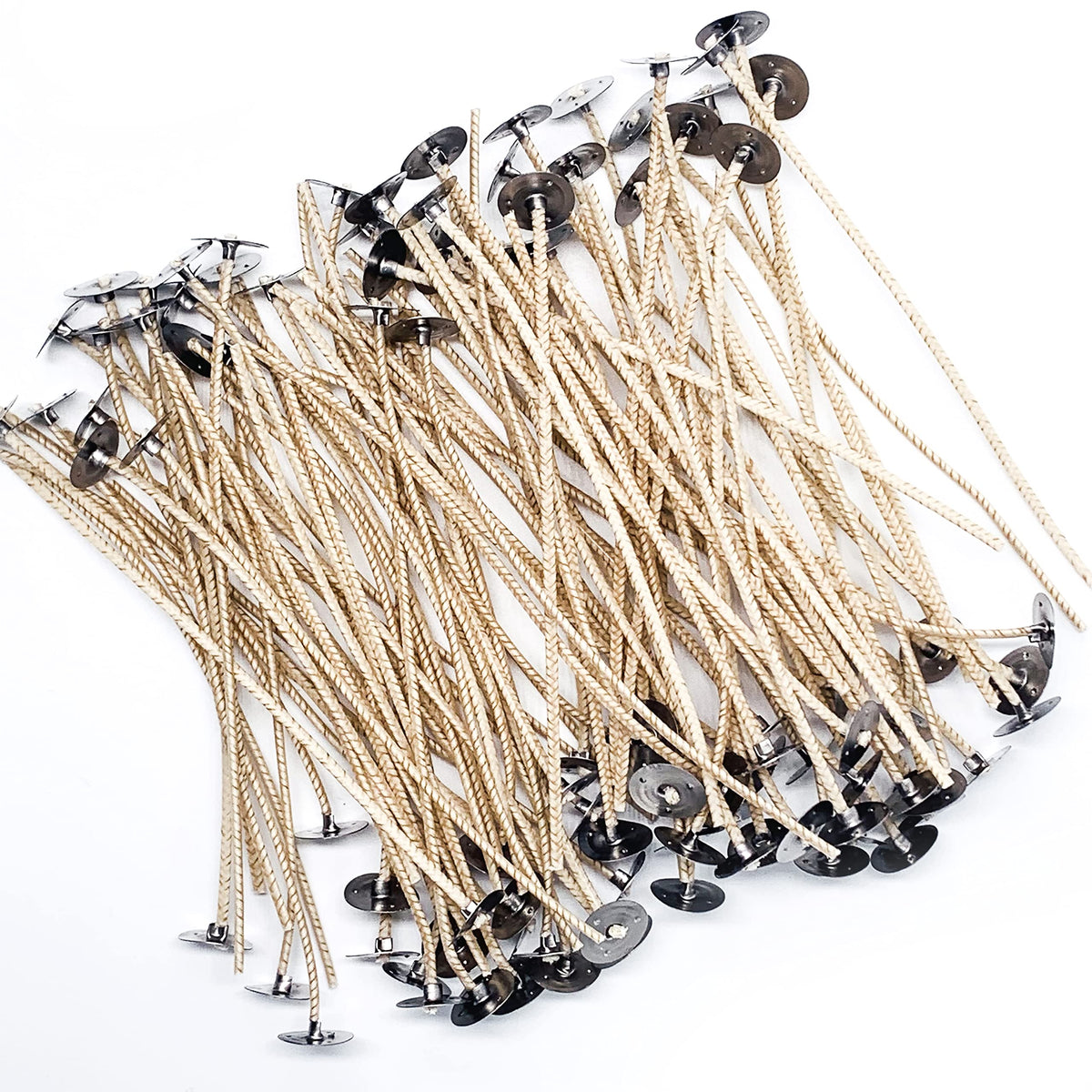 Stack Wick Braided cotton wick with metal sustainer pack of 50