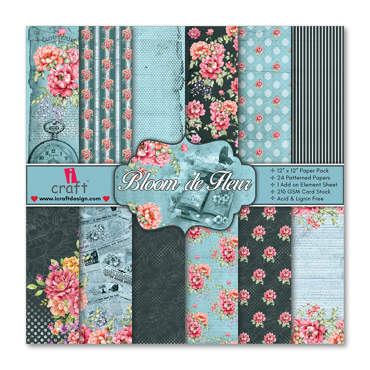iCraft Pattern Paper- Bloom de Fleur