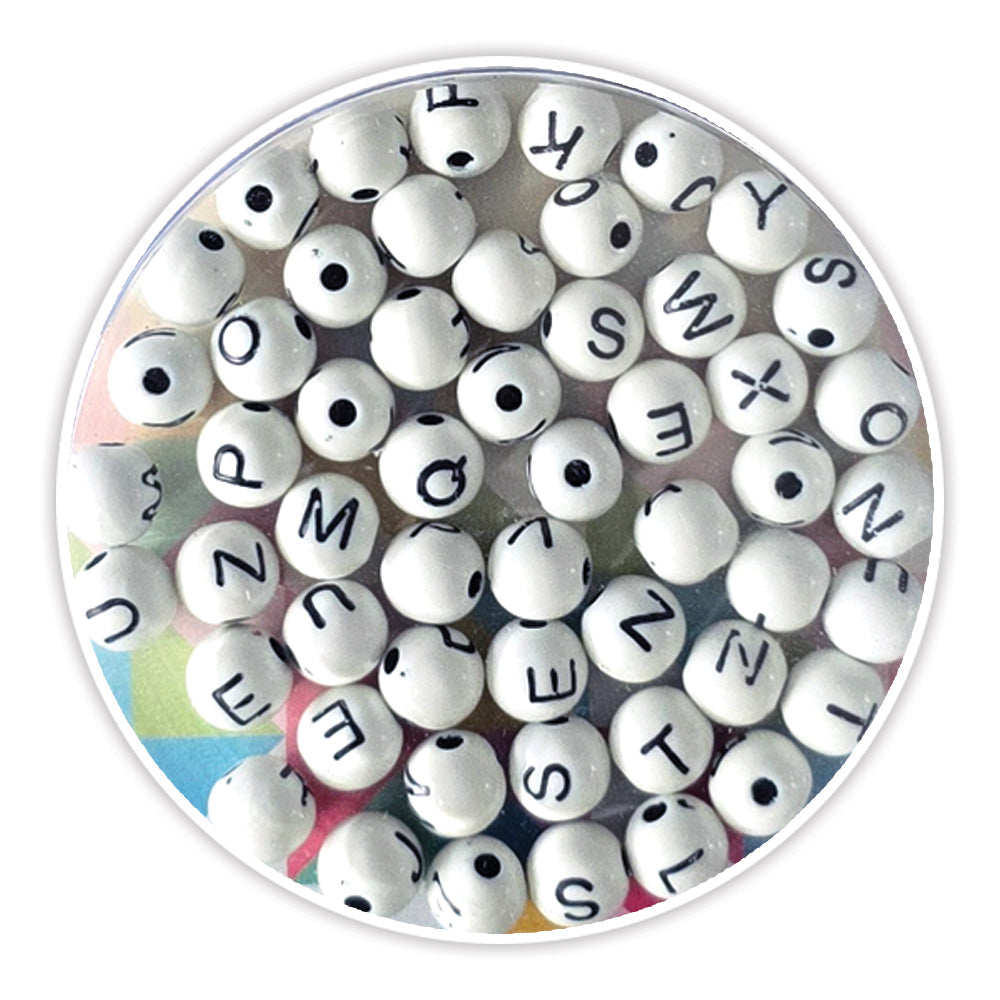 iCraft Alphabet Beads: BW Alphabet Beads  Create Personalized Jewelry and More!