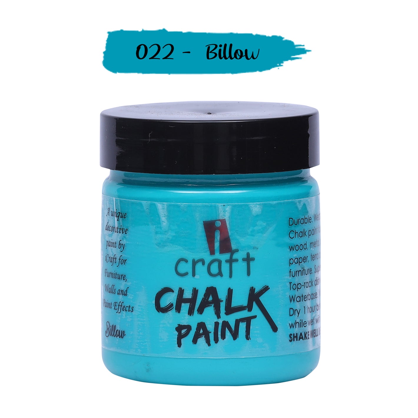 iCraft Premium Chalk Paint - Smooth, Creamy & Non-Toxic - Ideal for DIY & Resin Projects-100ml Billow