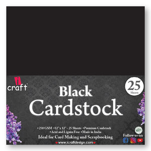 iCraft Cardstock 250 GSM -Black