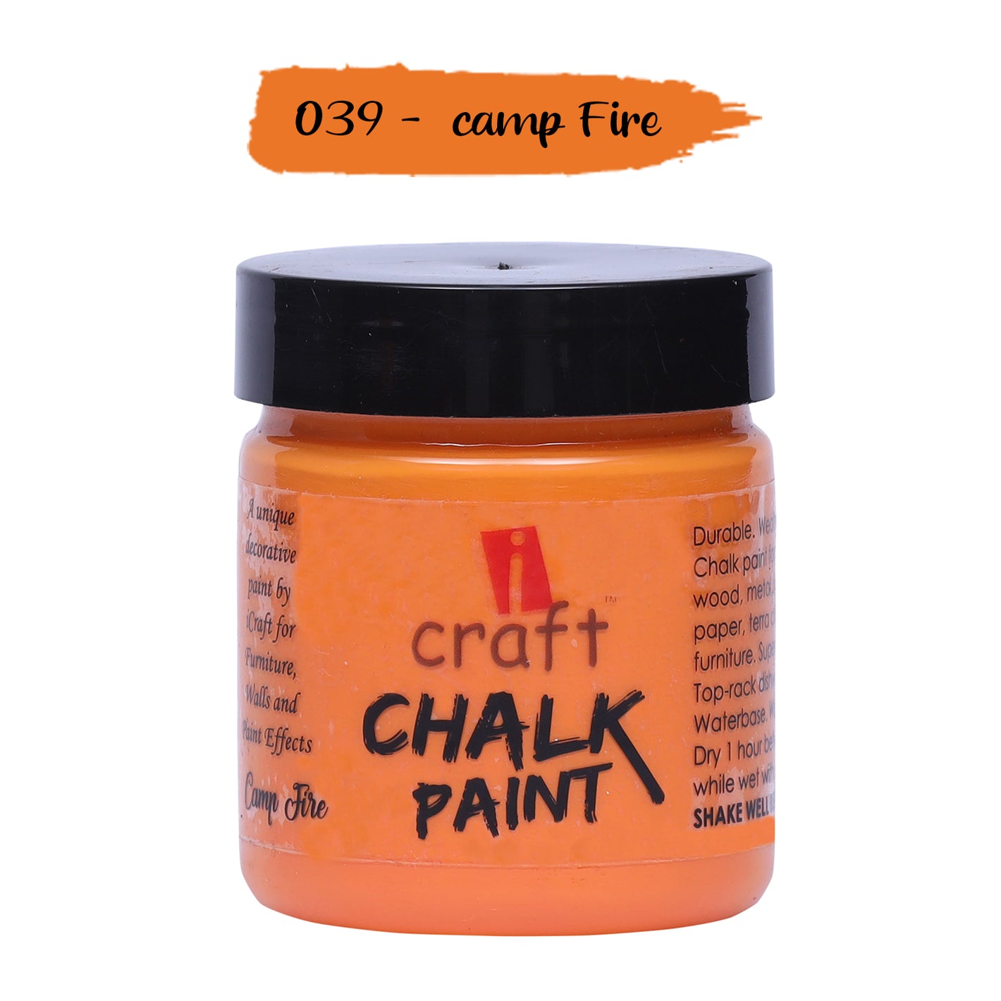 iCraft Premium Chalk Paint - Smooth, Creamy & Non-Toxic - Ideal for DIY & Resin Projects-100ml  Camp Fire