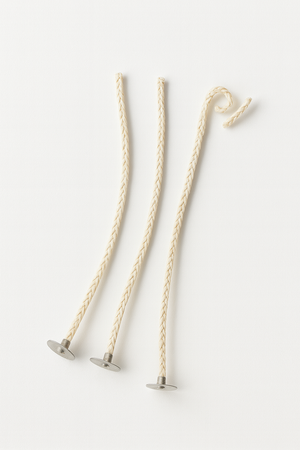 Braided cotton wick with metal sustainer pack of 50