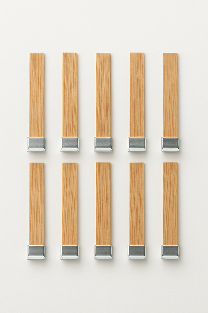 Premium Wooden Candle Wicks with Sustainer Clips – 10 Pieces"