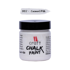iCraft Premium Chalk Paint - Smooth, Creamy & Non-Toxic - Ideal for DIY & Resin Projects-100ml Coconut Milk