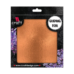 iCraft Gliding Foil - Copper- 6x6 inches - 25 sheets | Add a Touch of Elegance to Your Crafts