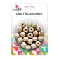 “Cream Moti Beads - L -Subtle Elegance for Your Crafts!” Pack Of 20 Grams