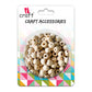 “Cream Moti Beads - S -Subtle Elegance for Your Crafts!”