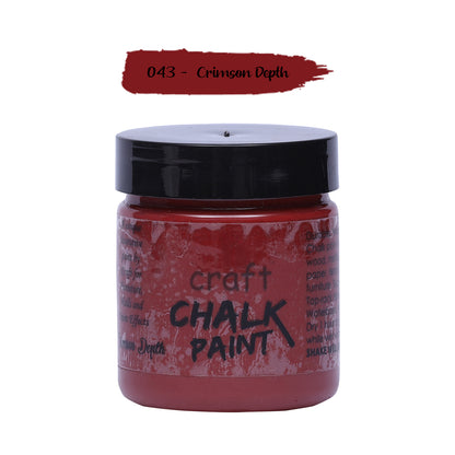 iCraft Premium Chalk Paint - Smooth, Creamy & Non-Toxic - Ideal for DIY & Resin Projects-100ml  Crimson  Depth