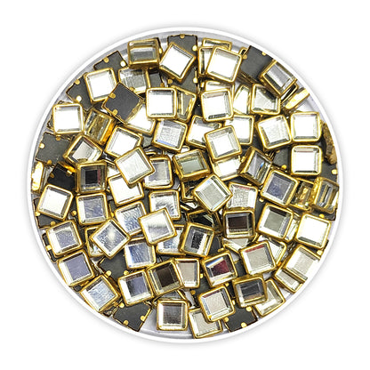 iCraft Crystal Metal Beads-Square. Pack Of 25Grams