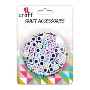 iCraft Alphabet Beads: Multicolor Alphabet Cube Create Personalized Jewelry and More!