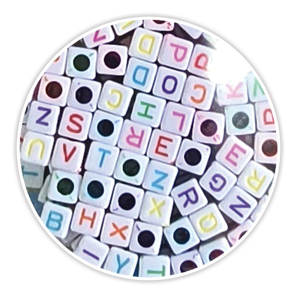 iCraft Alphabet Beads: Multicolor Alphabet Cube Create Personalized Jewelry and More!