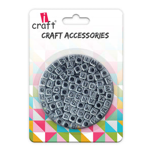 iCraft Alphabet Beads: Silver Alphabet Create Personalized Jewelry and More!