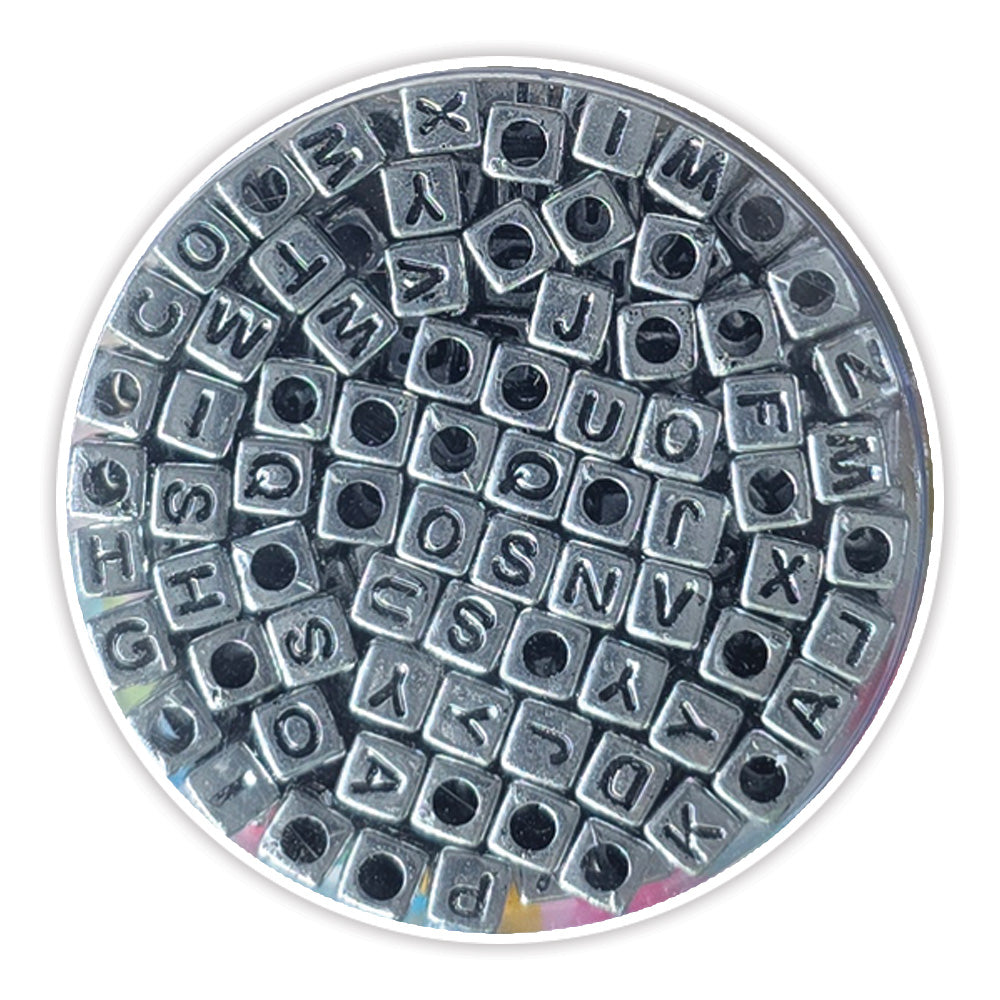 iCraft Alphabet Beads: Silver Alphabet Create Personalized Jewelry and More!