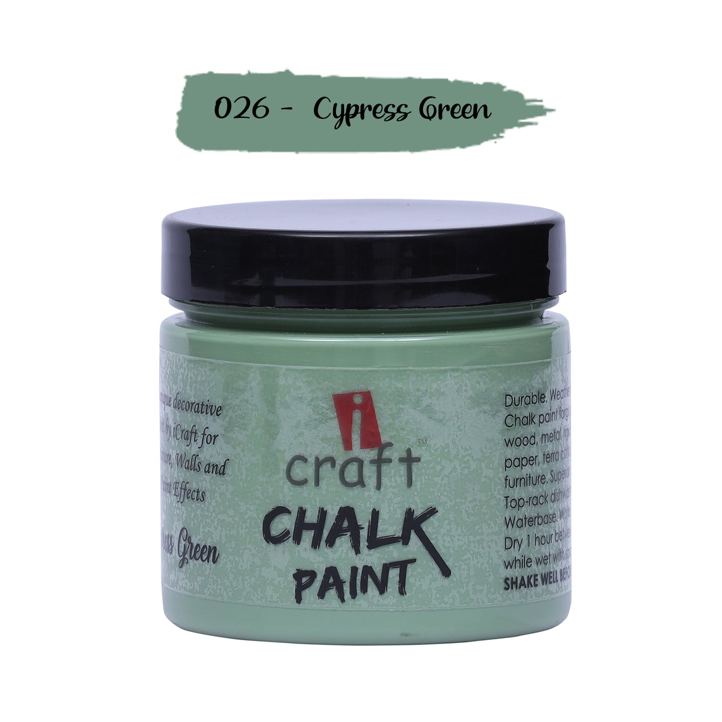 iCraft Premium Chalk Paint - Smooth, Creamy & Non-Toxic - Ideal for DIY & Resin Projects-250ml Cypress Green