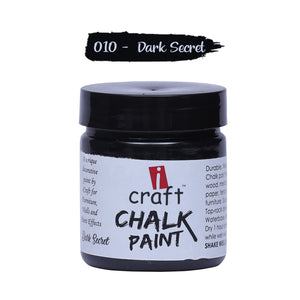 iCraft Premium Chalk Paint - Smooth, Creamy & Non-Toxic - Ideal for DIY & Resin Projects-100ml Dark Secret