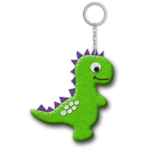 iCraft DIY Felt Keychain - Sewing Kit Keychain Home Decor Art Kit for Kids-Dinosaur