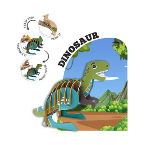 iCraft DIY 3D Animal Pen Stand Kit - Kids Home Decor with a Twist - Dinosaur