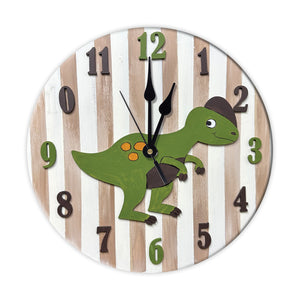 iCraft DIY Clock Kit - Kids Home Decor with a Twist - Dinosaur