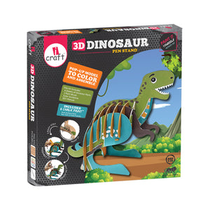 iCraft DIY 3D Animal Pen Stand Kit - Kids Home Decor with a Twist - Dinosaur
