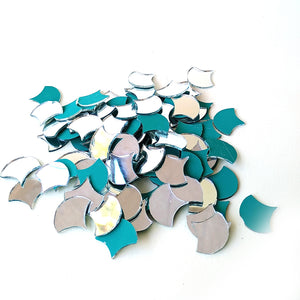 iCraft Glass Mirror Beads - Assorted Shapes and Sizes for Lippan Art, Mandala & Mirror Mosaic - Diya 15mm